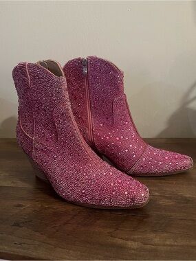 Cozzy Girl Pink Western Ankle Boots, from Taylor Swifts Eras Tour